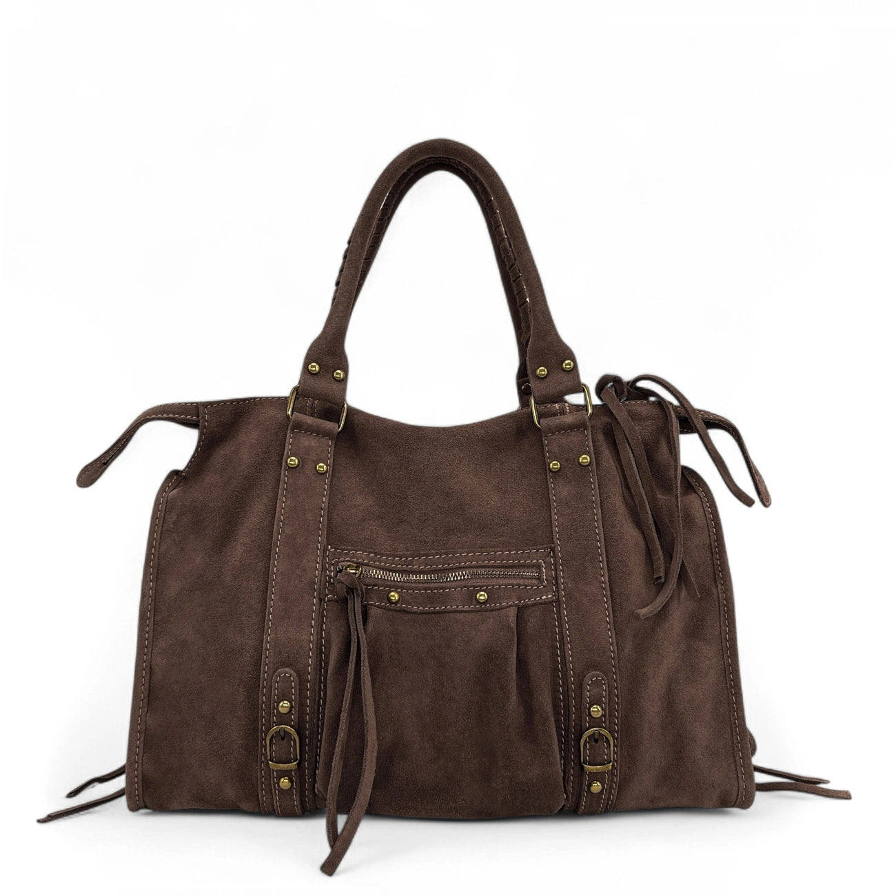 Sac à main en daim STORM SUEDE Chocolat