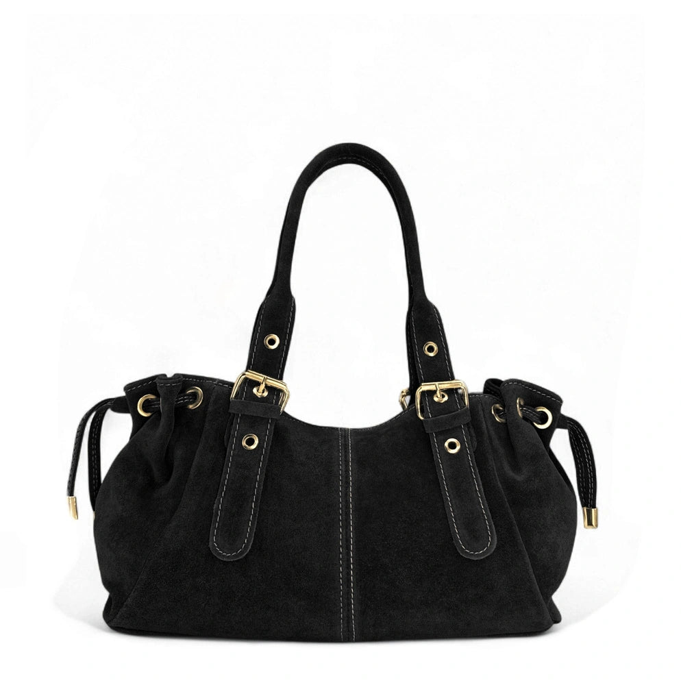 Daim bowling bag PRINCESSE SUEDE Noir