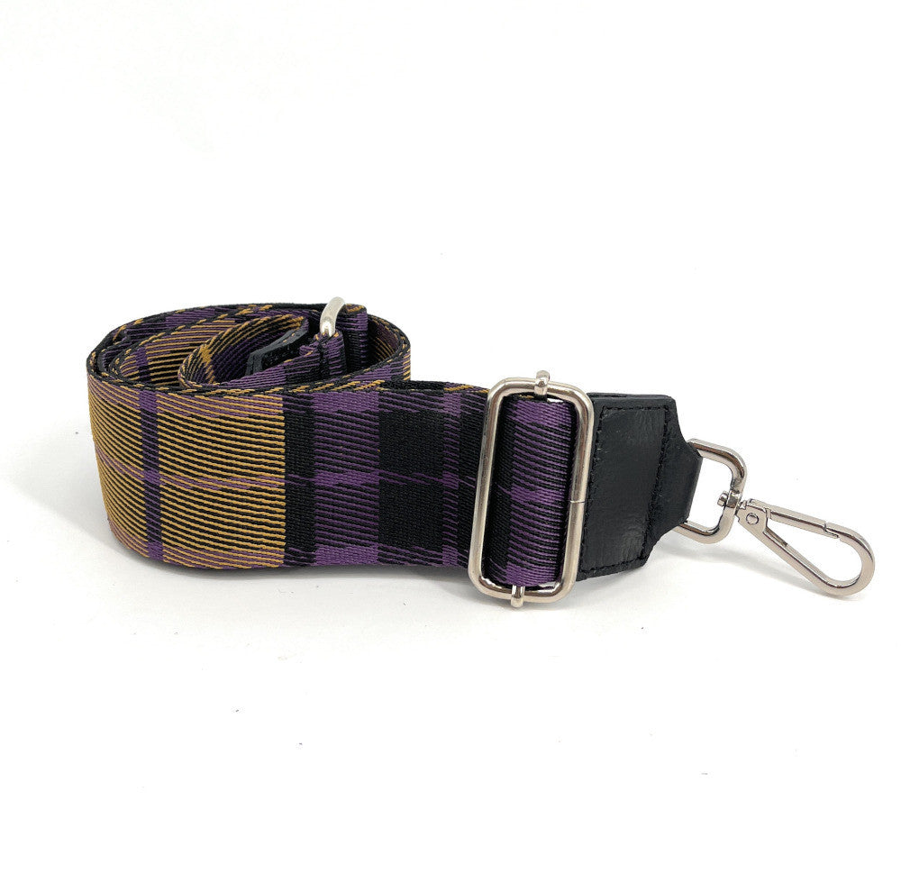 Bandoulière amovible pour sac à main TARTAN argenté Violet
