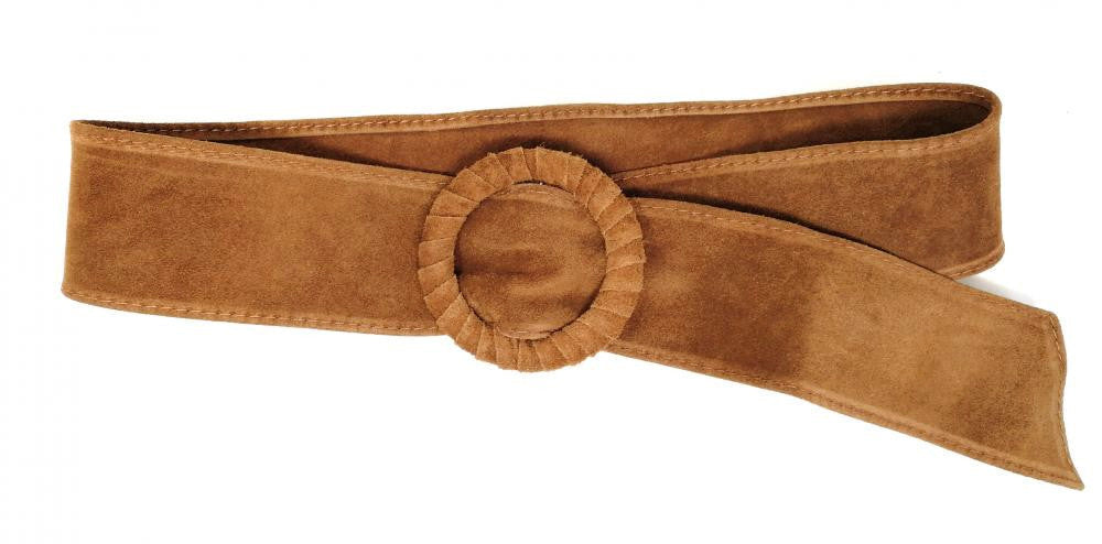 Ceinture large en croûte de cuir italien SPARROW Camel