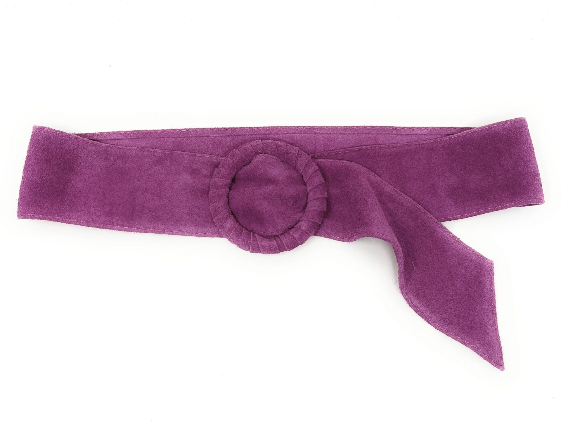 Ceinture large en croûte de cuir italien SPARROW Rose fuchsia