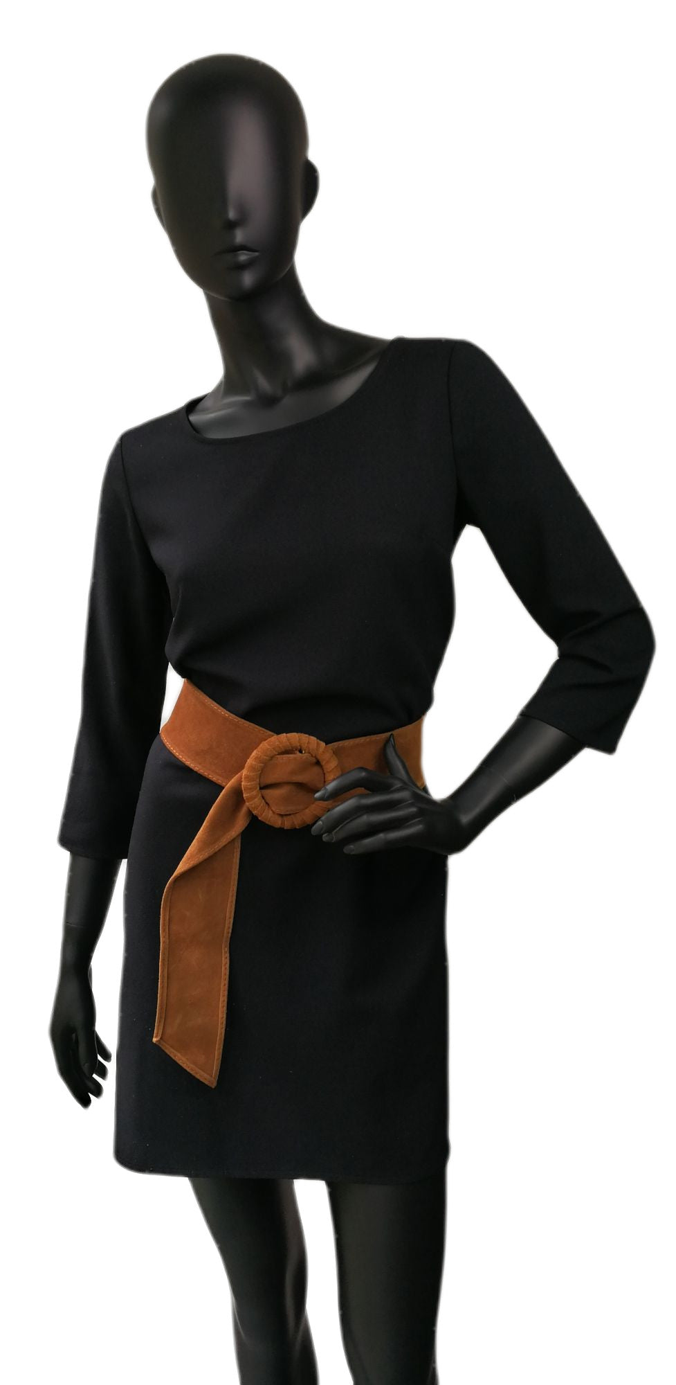 Ceinture large en croûte de cuir italien SPARROW Camel