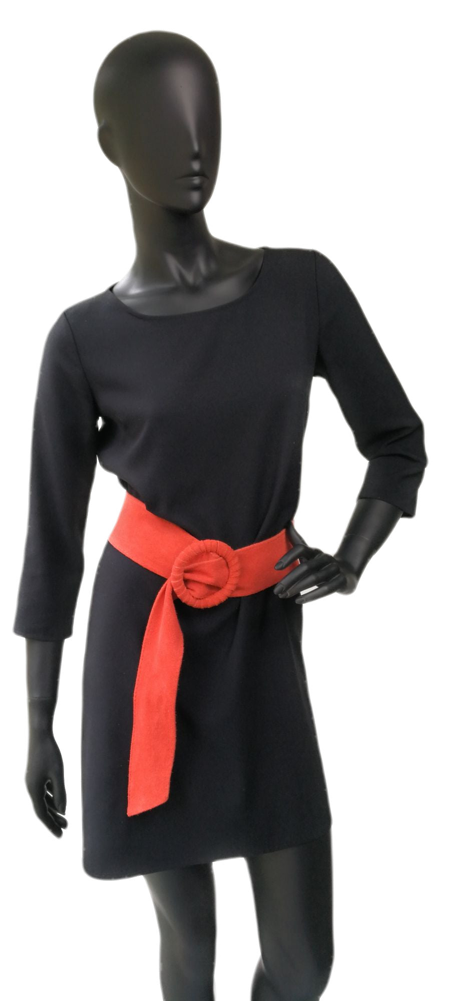 Ceinture large en croûte de cuir italien SPARROW Rose corail