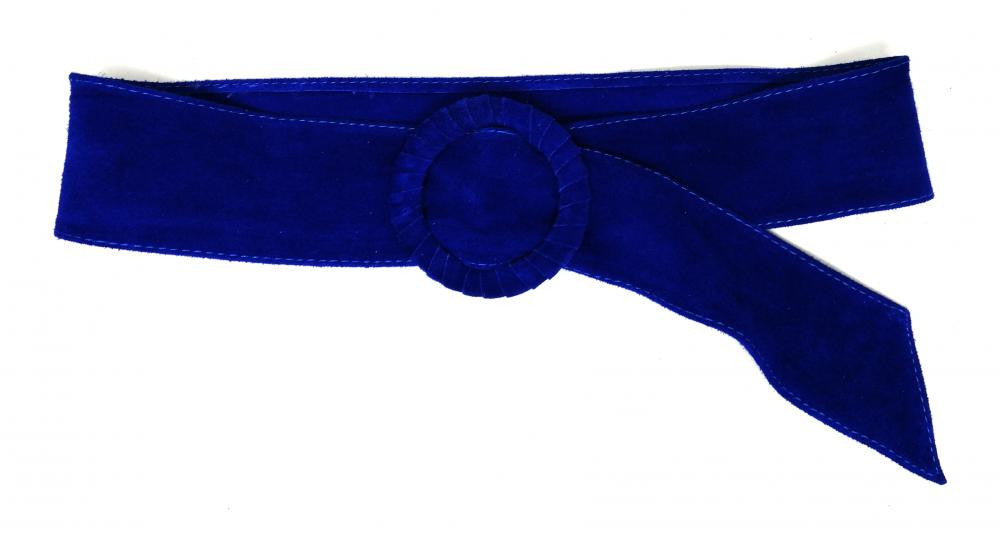Ceinture large en croûte de cuir italien SPARROW Bleu roi