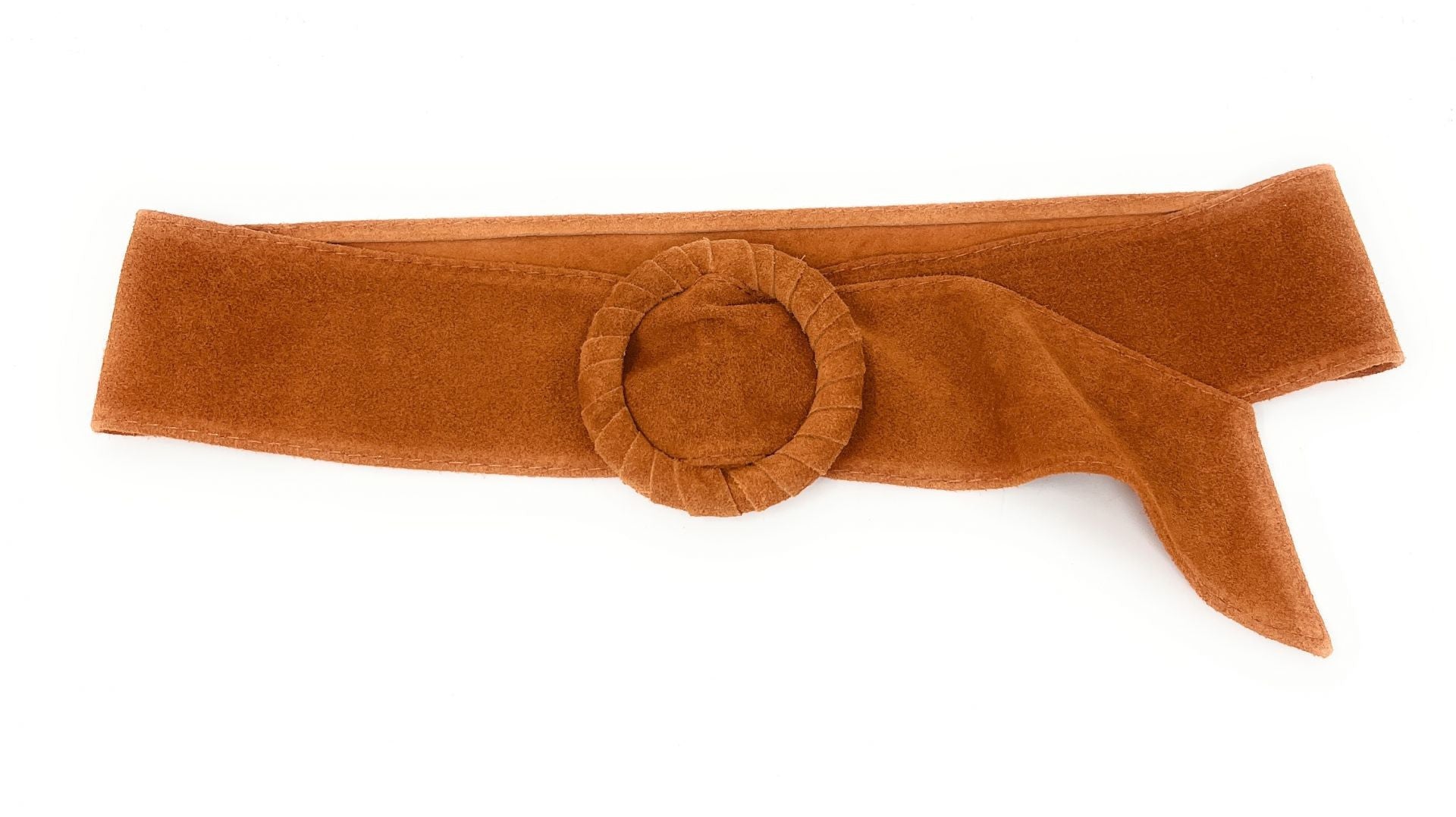 Ceinture large en croûte de cuir italien SPARROW Mandarine