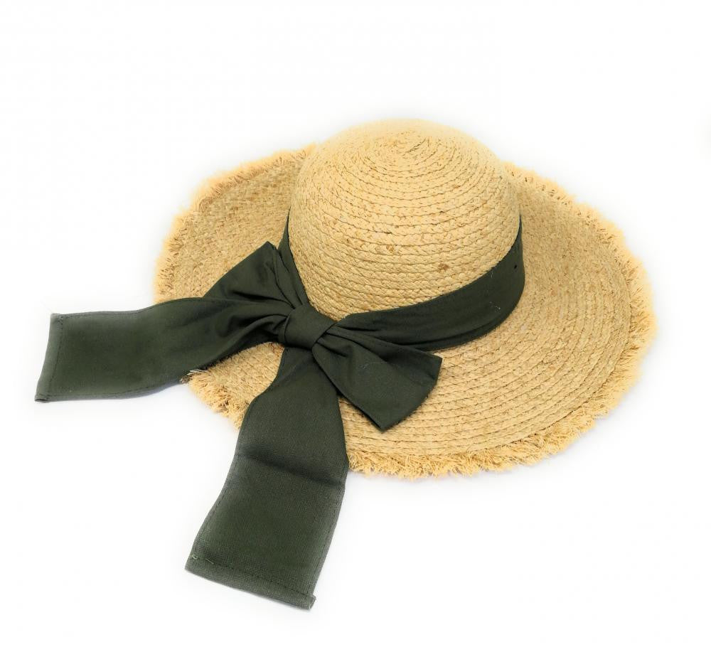 Chapeau en paille tressé CANOPEE Kaki