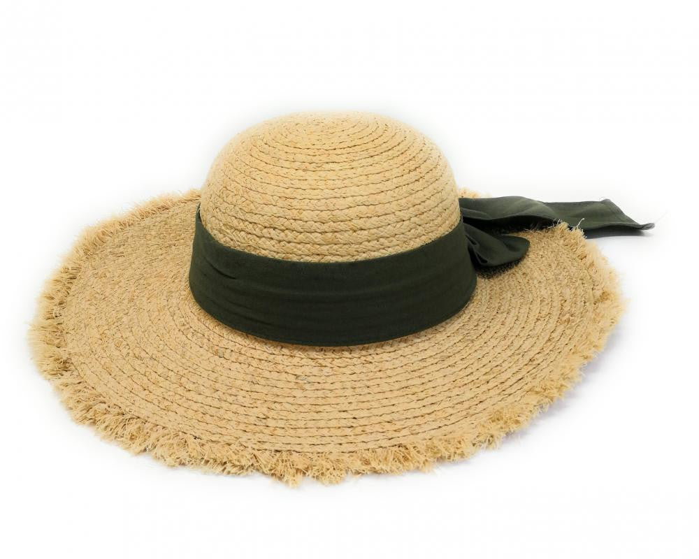 Chapeau en paille tressé CANOPEE Kaki