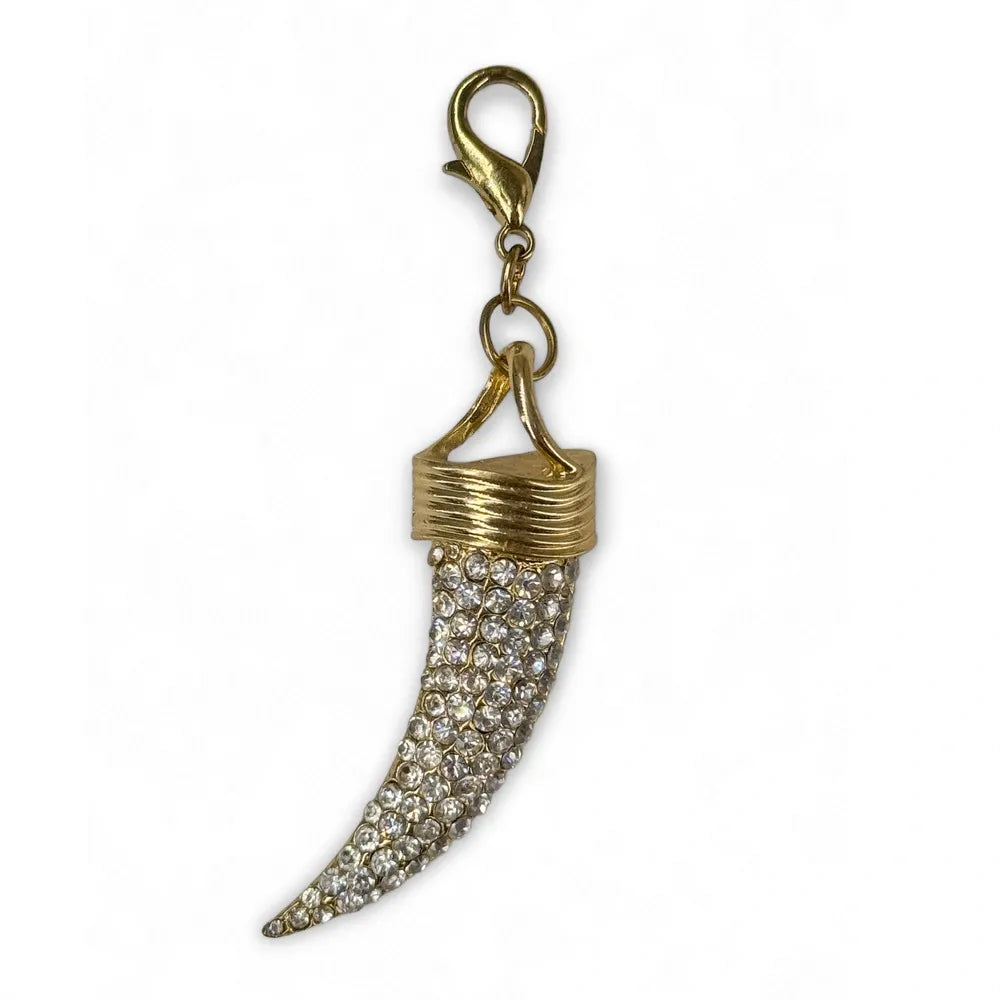 Charm de sac à main en métal argenté ou doré SMILODON finitions métalliques Dorée