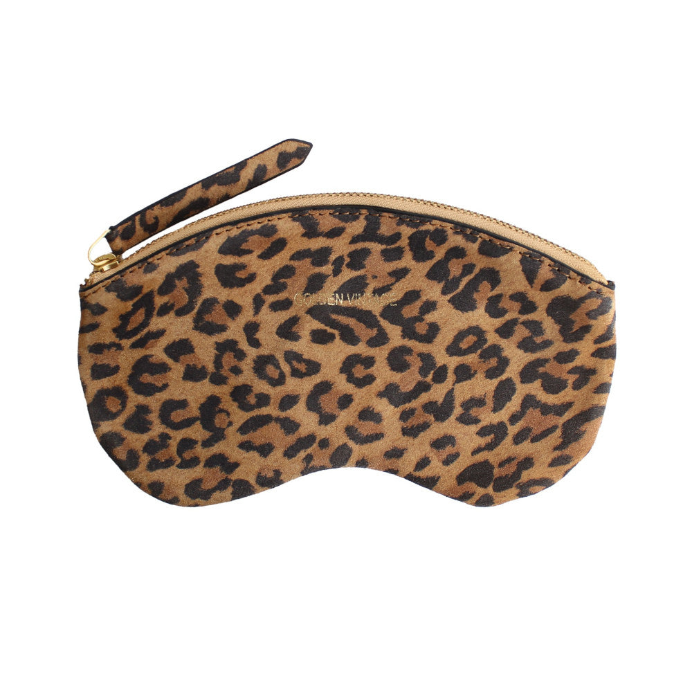 Etui à lunettes en cuir à motif GOLDEN VINTAGE Léopard