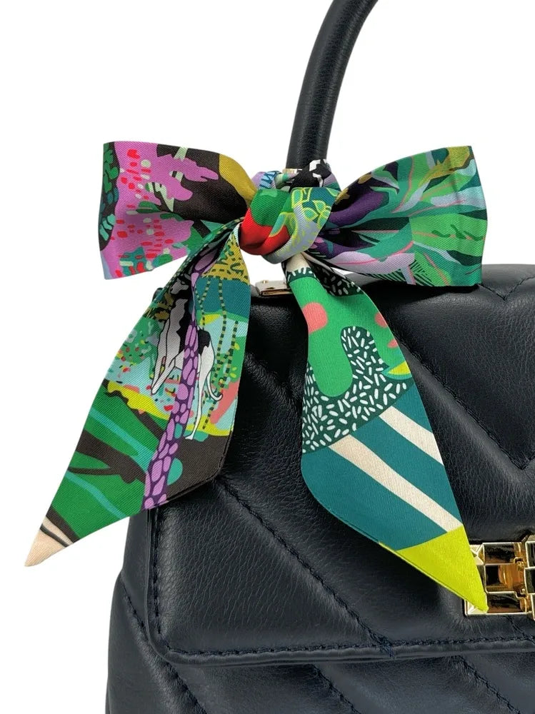 Foulard de sac en tissu satiné JUNGLE DOGS Vert intense