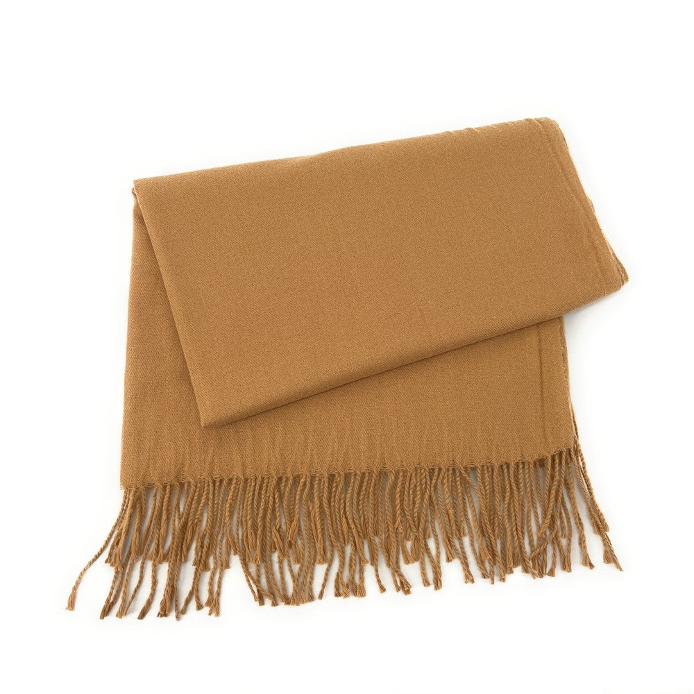 Foulard en laine, coton et viscose MISTRAL Camel