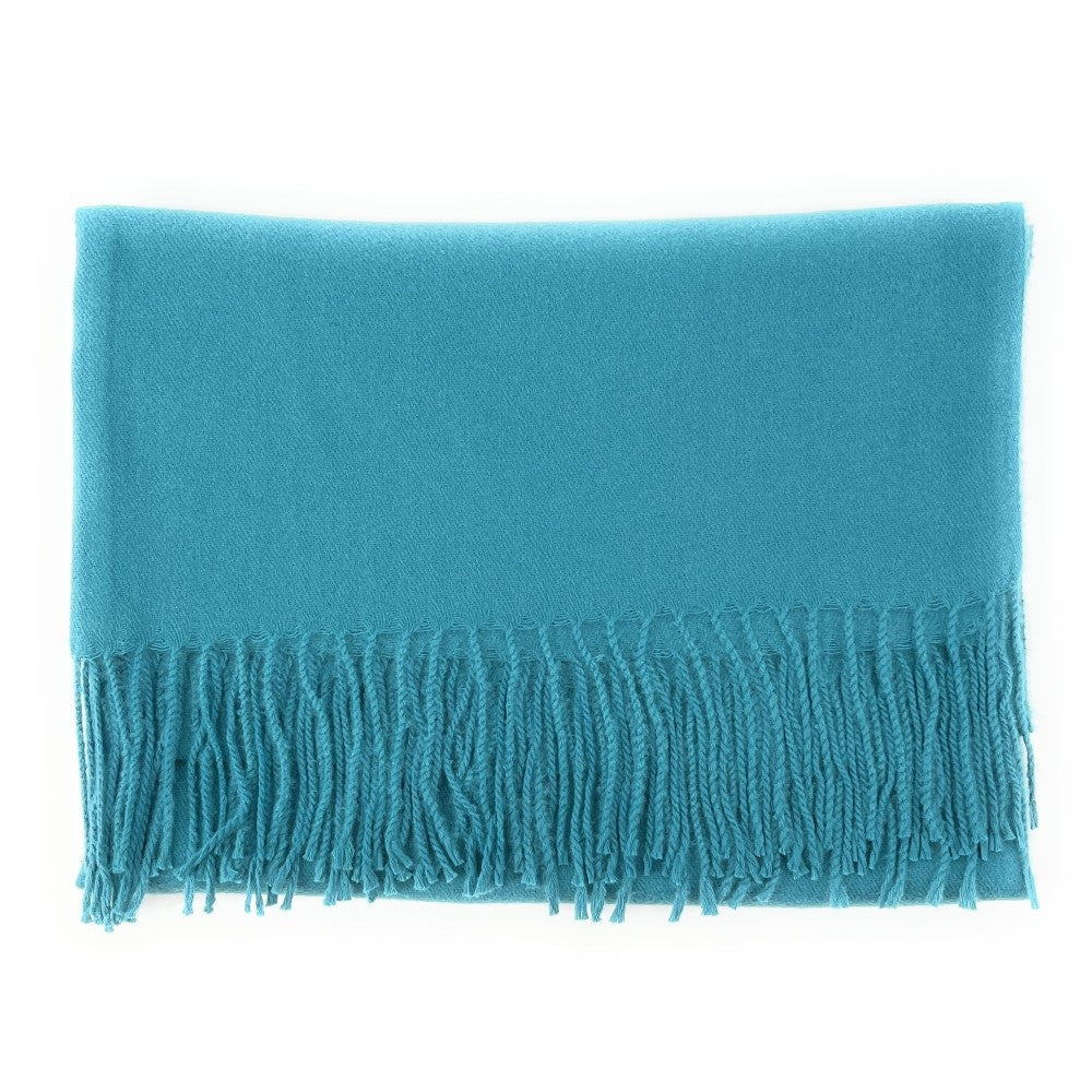 Foulard en laine, coton et viscose MISTRAL Bleu turquoise