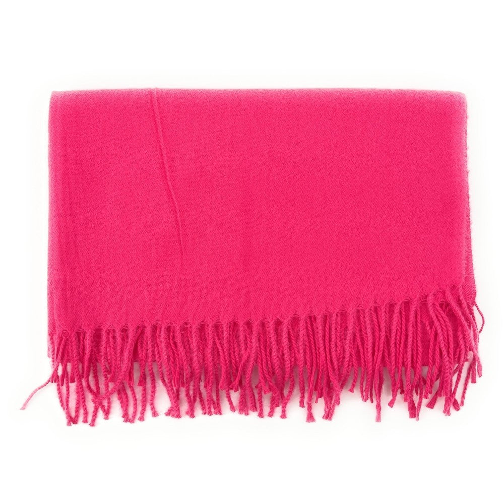 Foulard en laine, coton et viscose MISTRAL Rose fuchsia