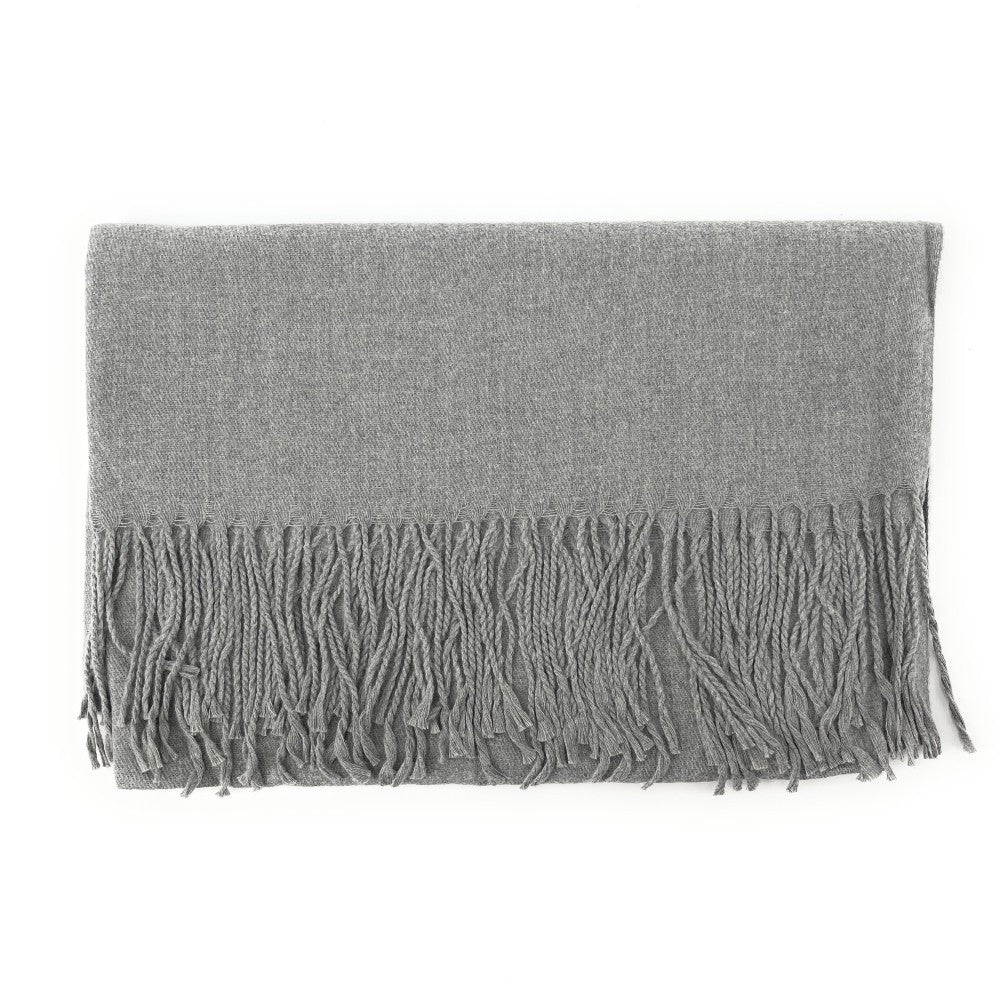 Foulard en laine, coton et viscose MISTRAL Gris clair