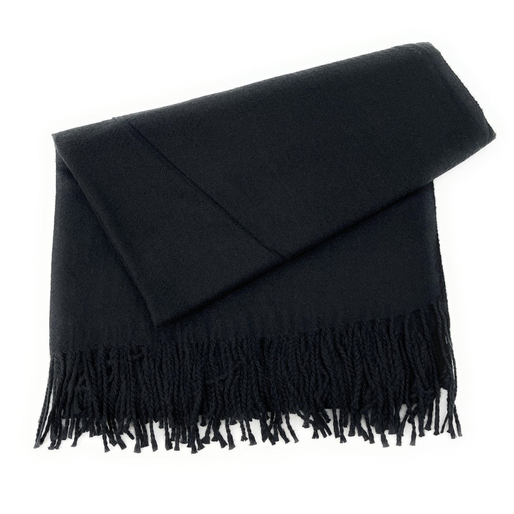 Foulard en laine, coton et viscose MISTRAL Noir