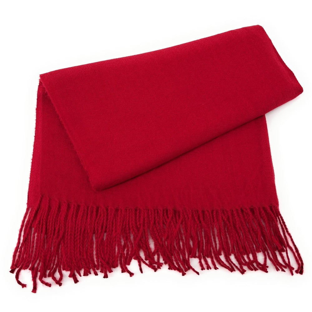 Foulard en laine, coton et viscose MISTRAL Rouge bordeaux