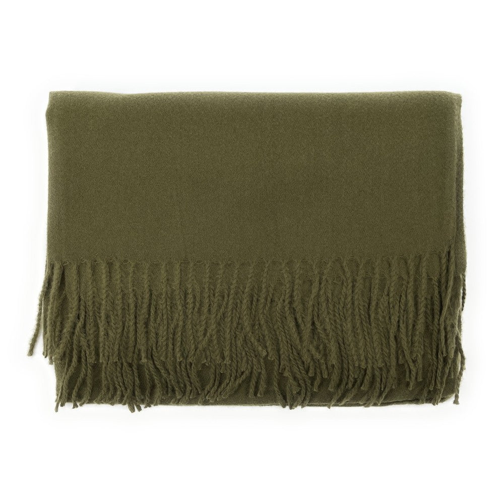 Foulard en laine, coton et viscose MISTRAL Kaki