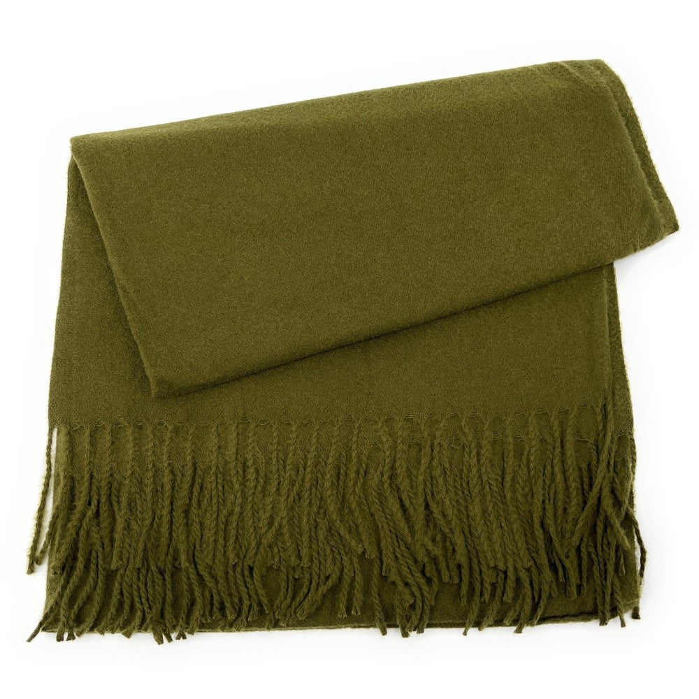 Foulard en laine, coton et viscose MISTRAL Kaki