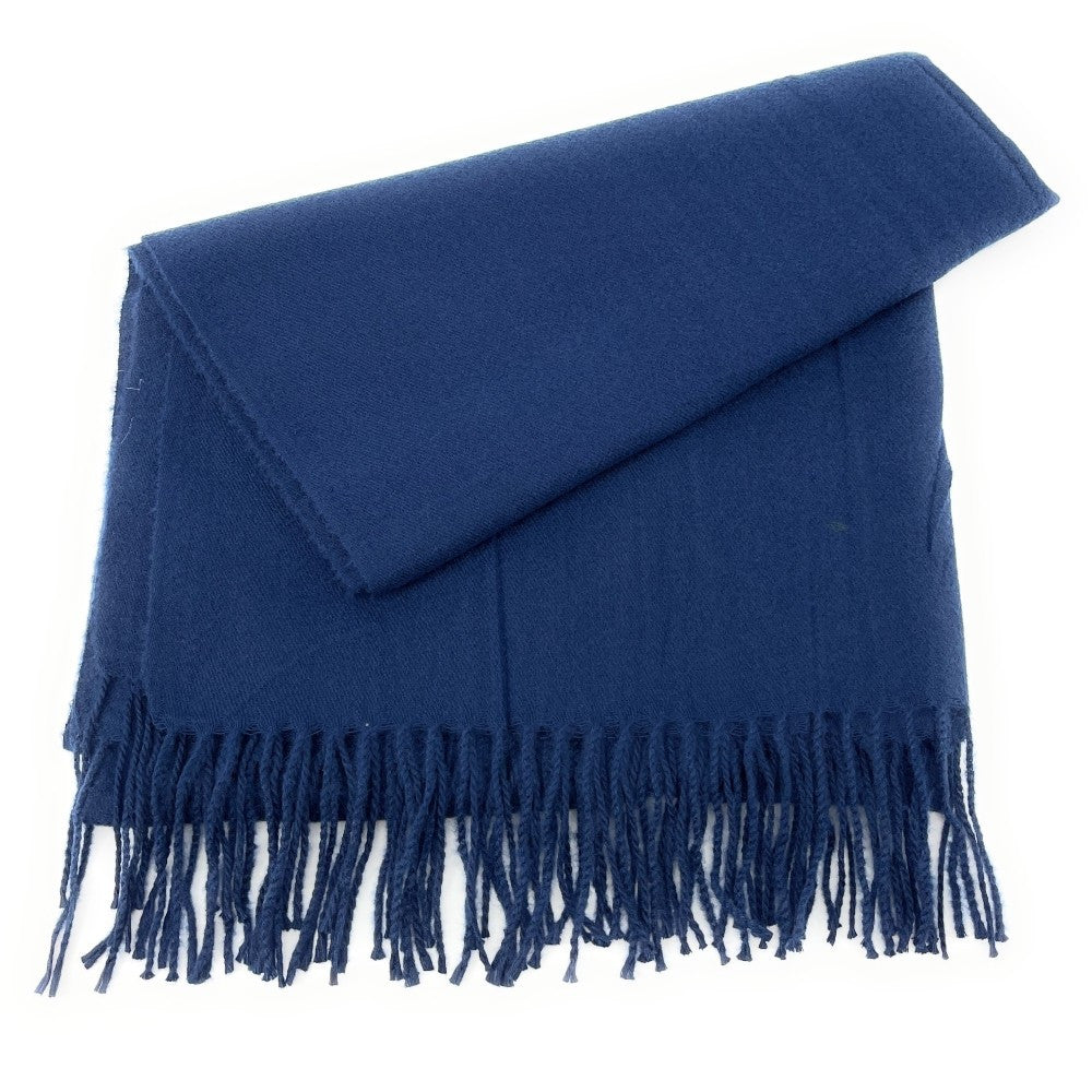 Foulard en laine, coton et viscose MISTRAL Bleu marine