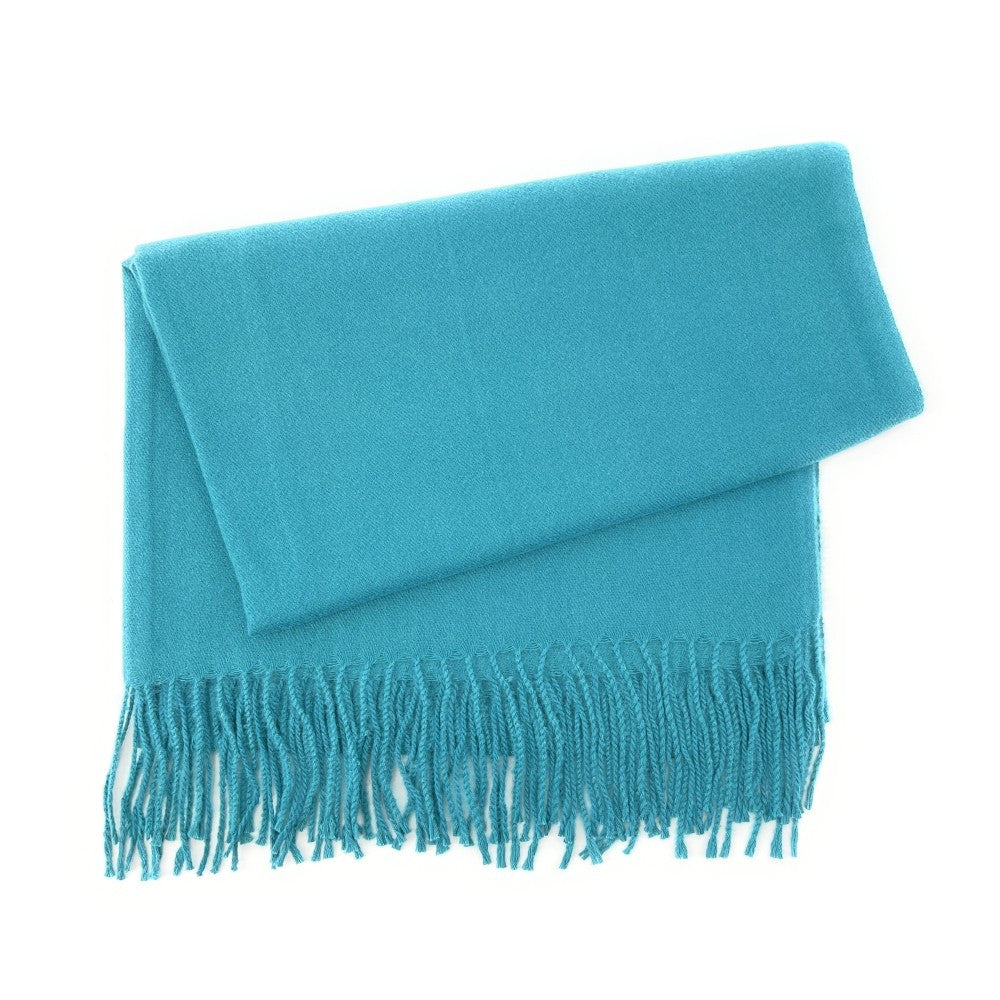 Foulard en laine, coton et viscose MISTRAL Bleu turquoise