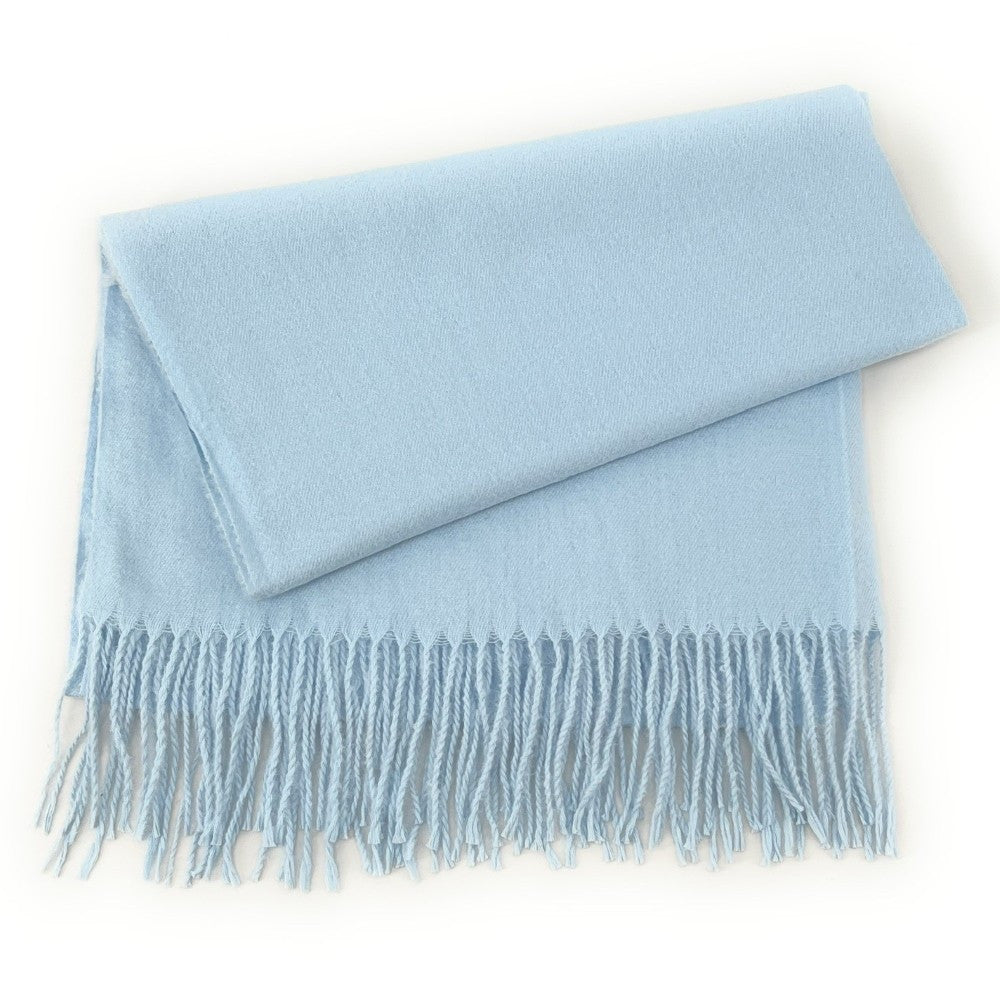Foulard en laine, coton et viscose MISTRAL Bleu pastel