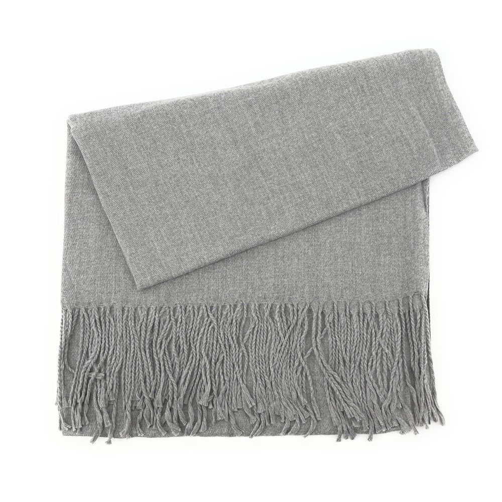 Foulard en laine, coton et viscose MISTRAL Gris clair