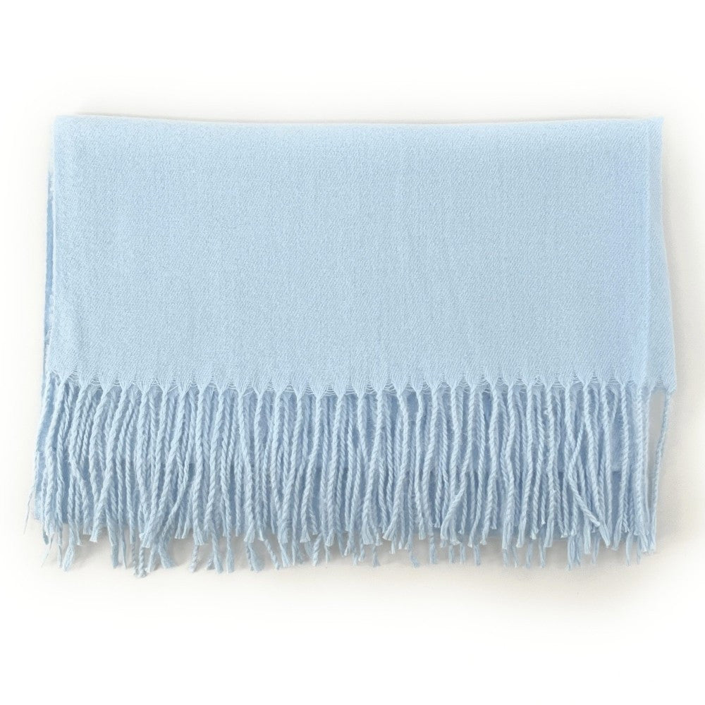 Foulard en laine, coton et viscose MISTRAL Bleu pastel