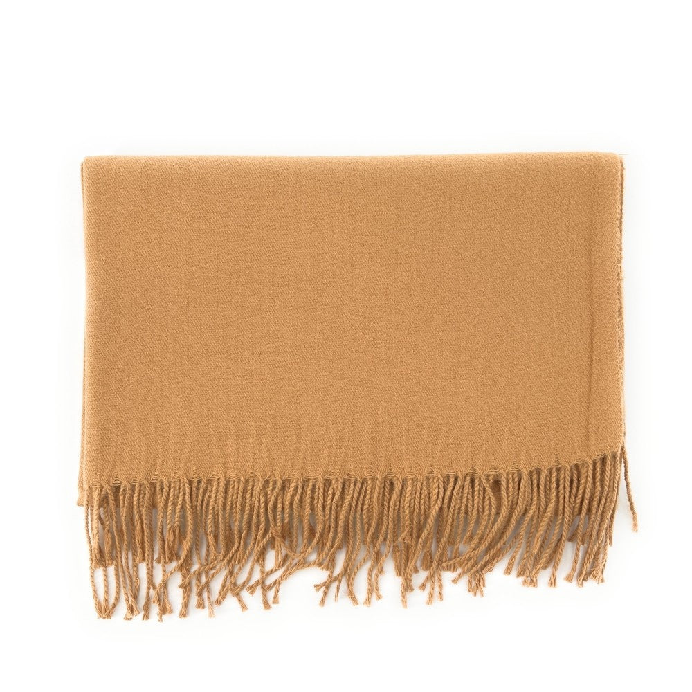 Foulard en laine, coton et viscose MISTRAL Camel