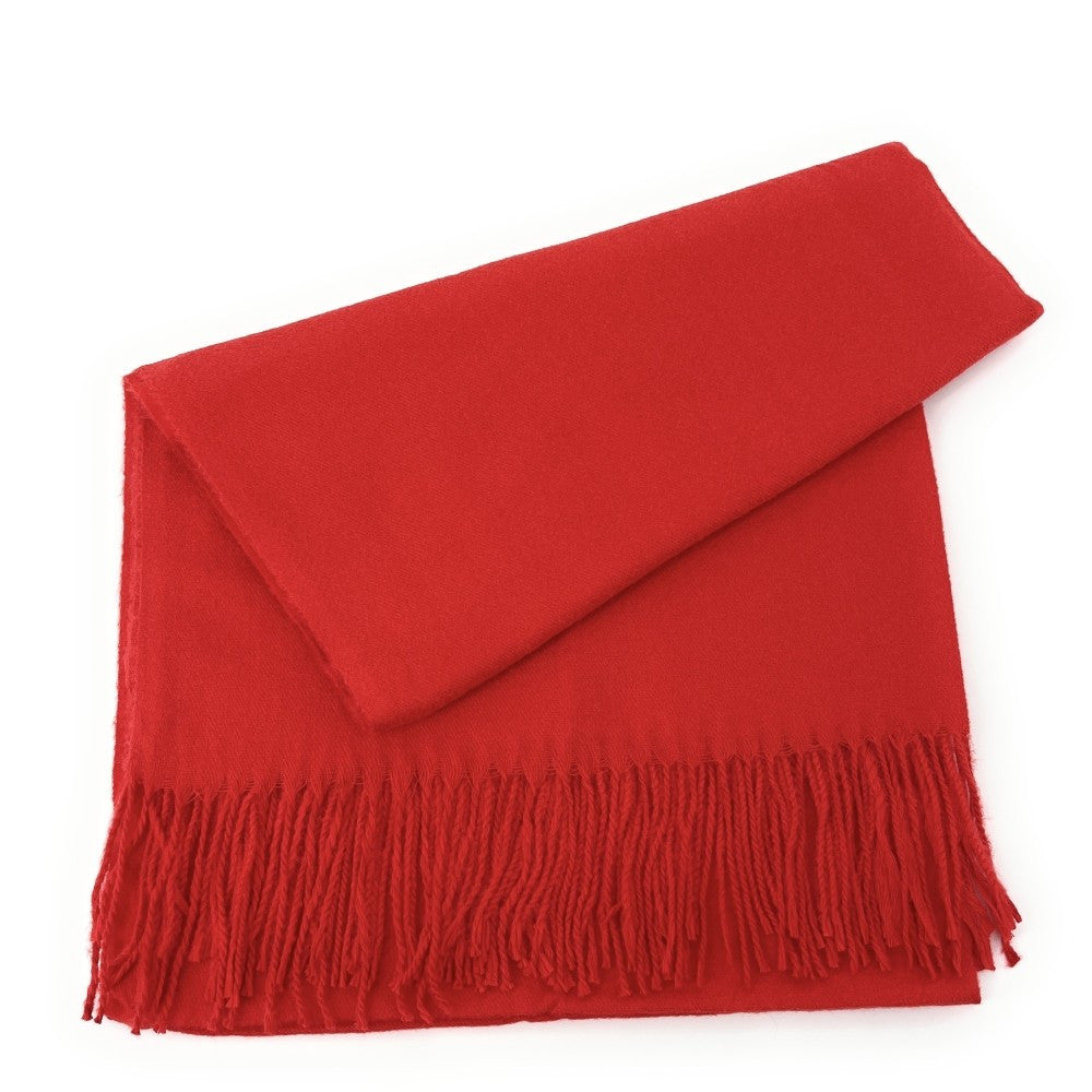 Foulard en laine, coton et viscose MISTRAL Rouge garance