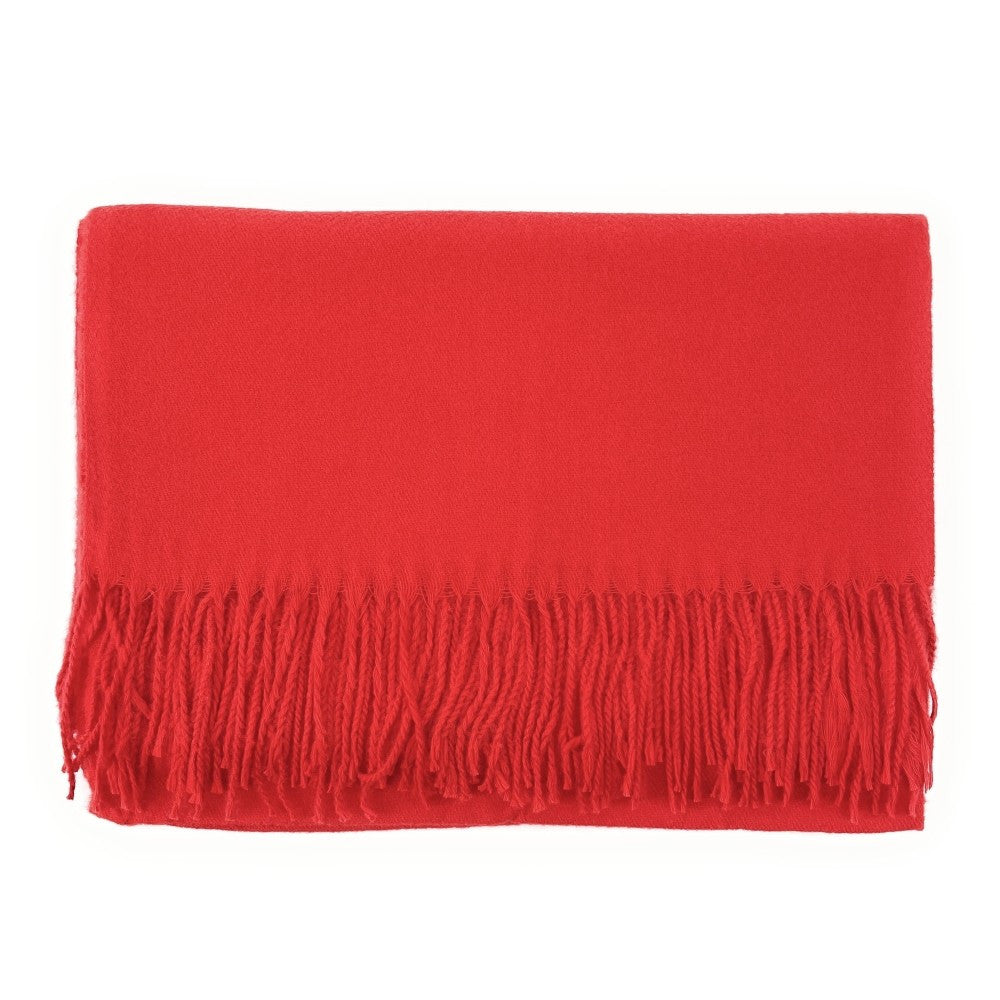 Foulard en laine, coton et viscose MISTRAL Rouge garance