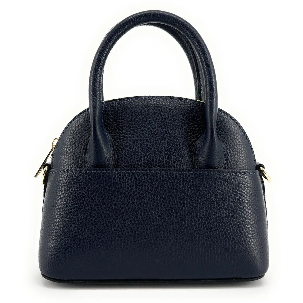 Mini-sac à main en cuir grainé MANOLITA Bleu marine