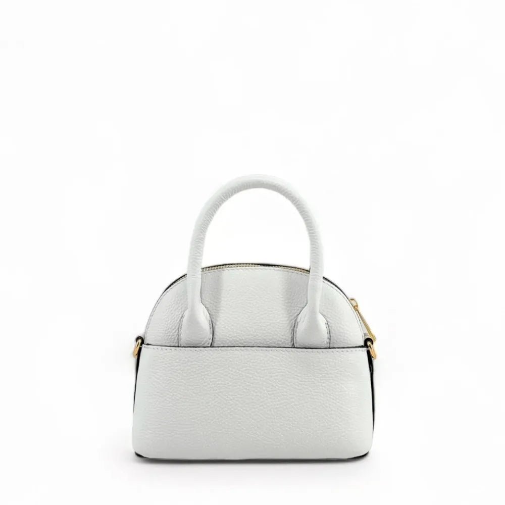 Mini-sac à main en cuir grainé MANOLITA Blanc