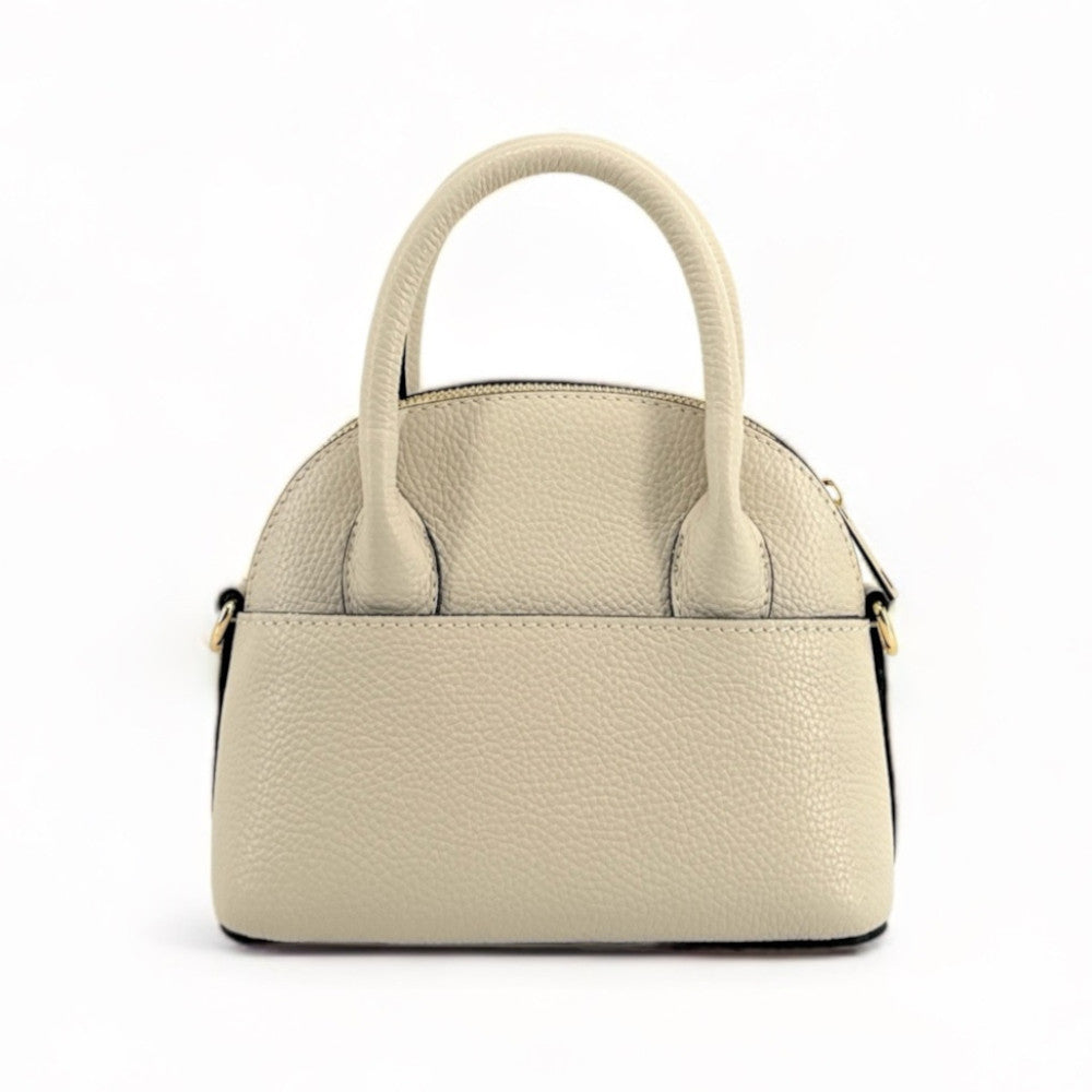 Mini-sac à main en cuir grainé MANOLITA Taupe clair