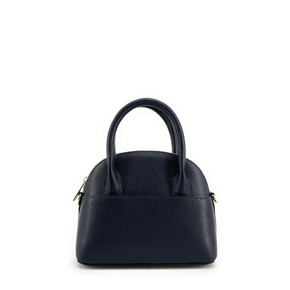 Mini-sac à main en cuir grainé MANOLITA Bleu marine