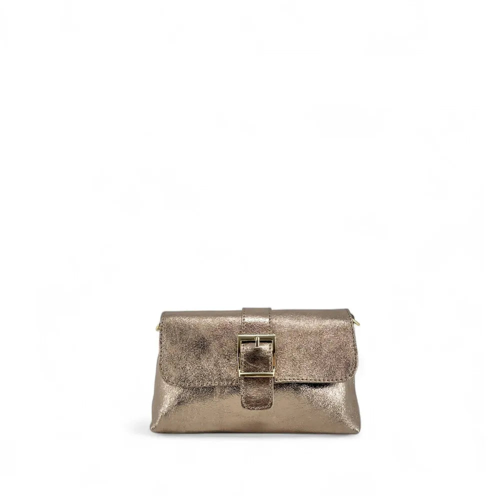 Mini-sac à main en cuir irisé VENEZIA Champagne irisé