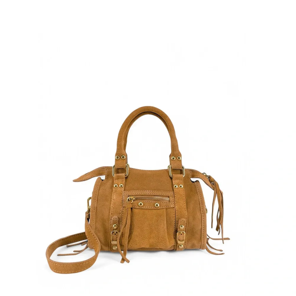 Mini-sac en croûte de cuir STORM SUEDE NANO Camel