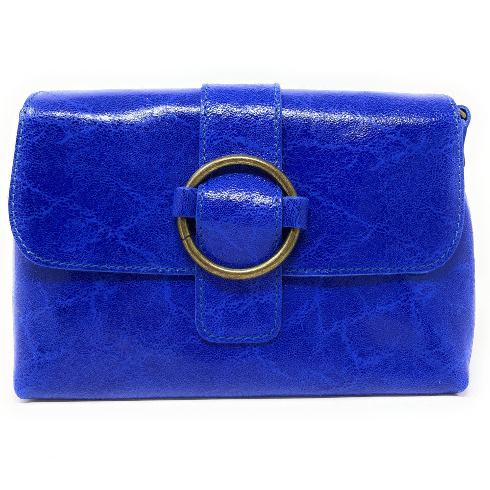 Mini sac en cuir lisse VERONE Bleu roi
