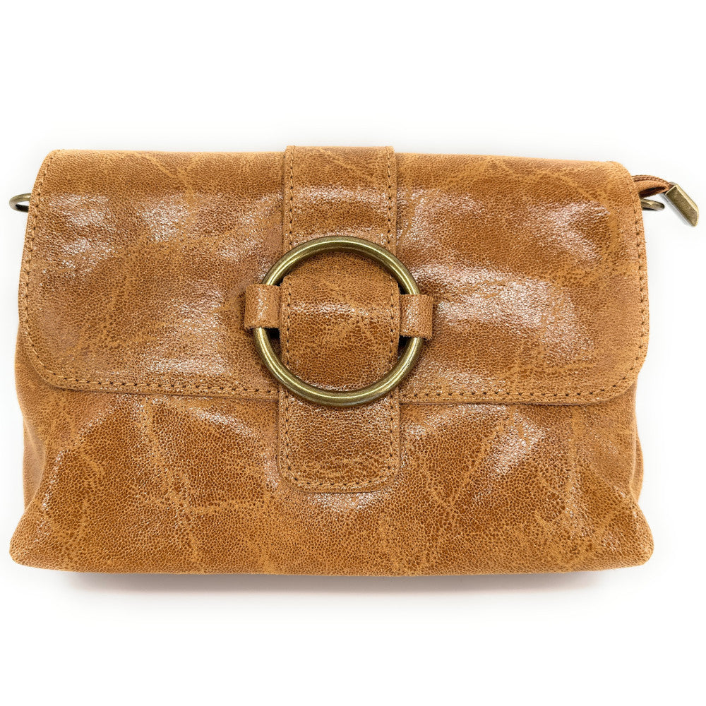 Mini sac en cuir lisse VERONE Camel
