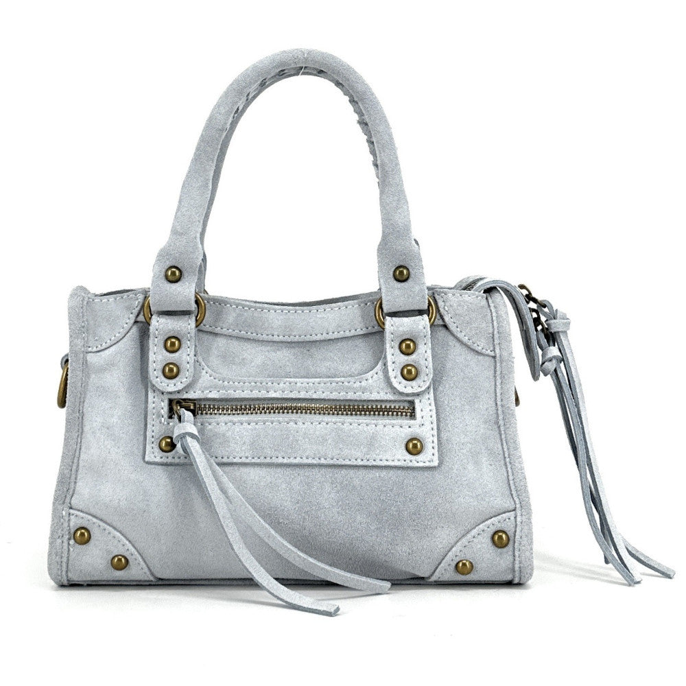 Mini-sac en croûte de cuir TAO Bleu pastel