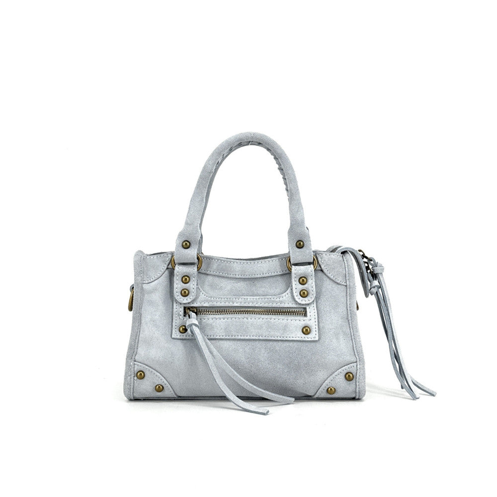 Mini-sac en croûte de cuir TAO Bleu pastel