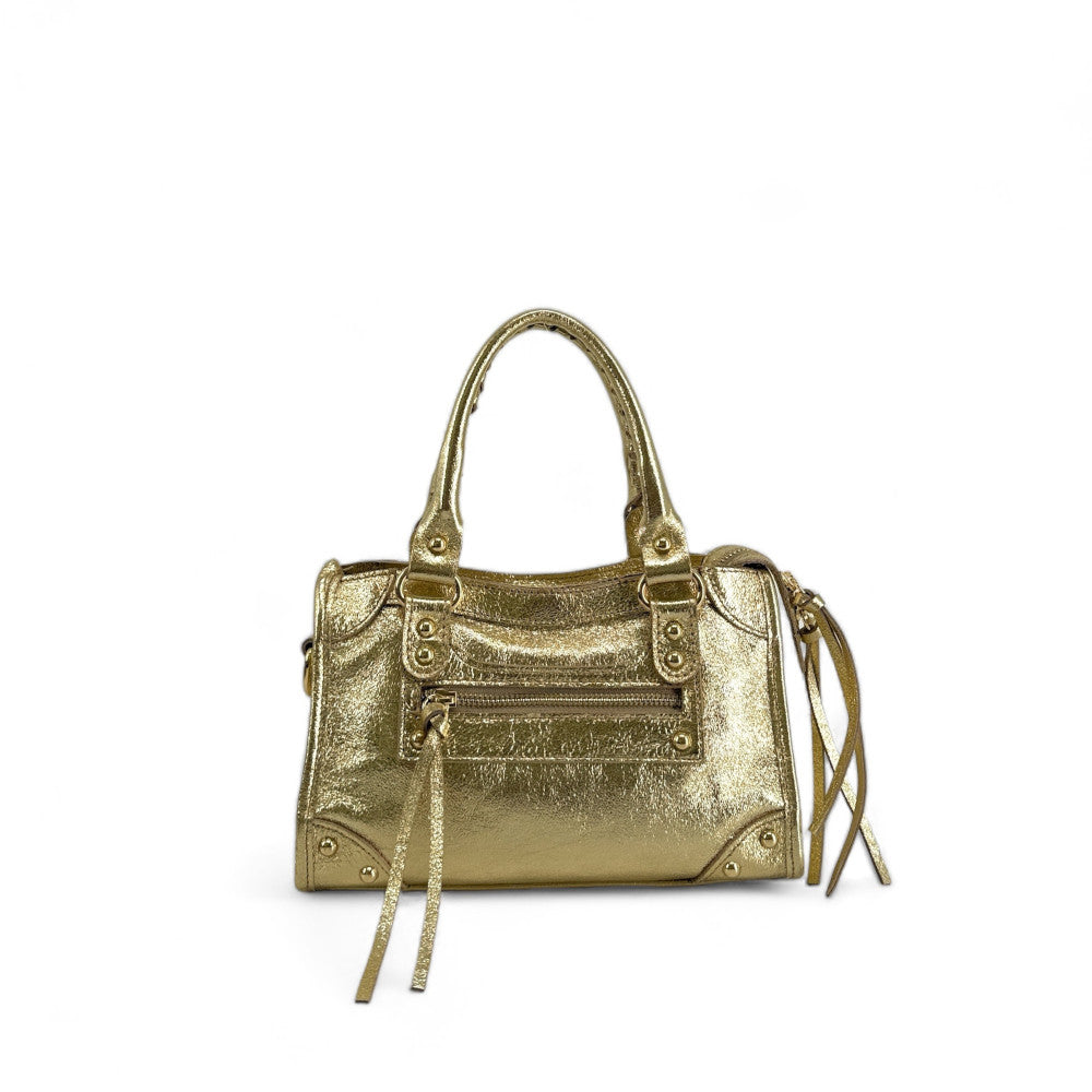 Mini-sac en cuir irisé TAO Or