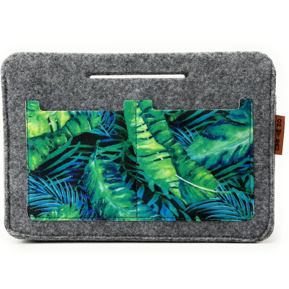 Organiseur en feutrine écologique imprimée CALIPSO Gris clair