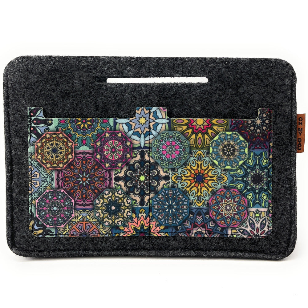 Organiseur en feutrine écologique imprimée VALENCIA Gris foncé