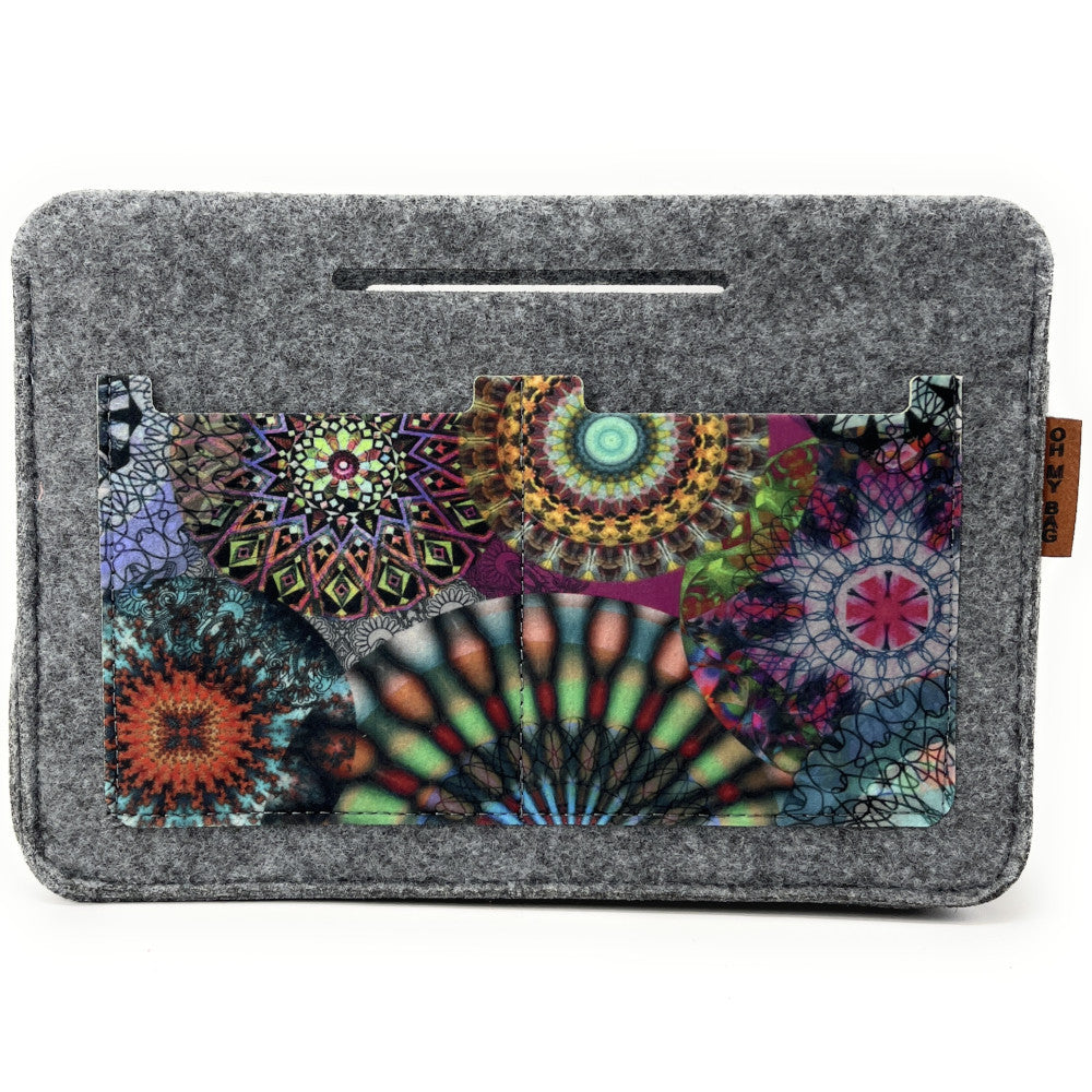 Organiseur en feutrine écologique imprimée CAROUSEL Gris clair