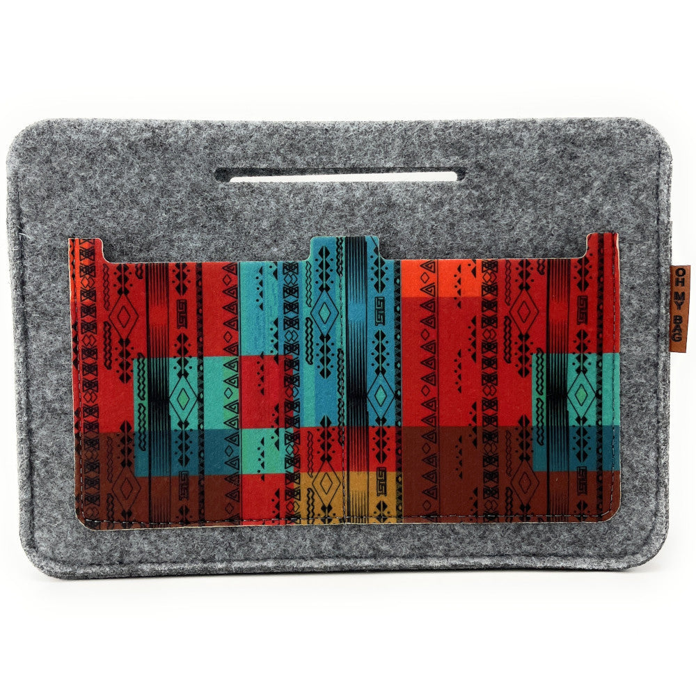 Organiseur en feutrine écologique imprimée COLORADO Gris clair