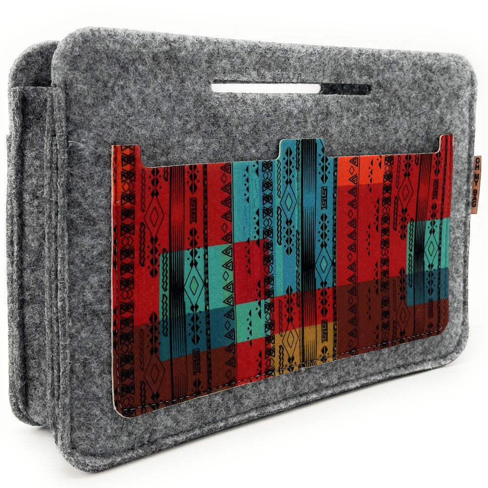 Organiseur en feutrine écologique imprimée COLORADO Gris clair