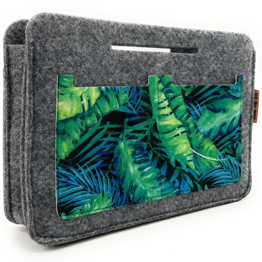 Organiseur en feutrine écologique imprimée CALIPSO Gris clair