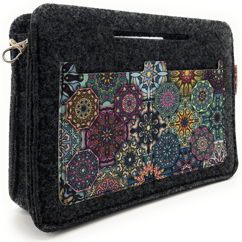 Organiseur en feutrine écologique imprimée VALENCIA Gris foncé