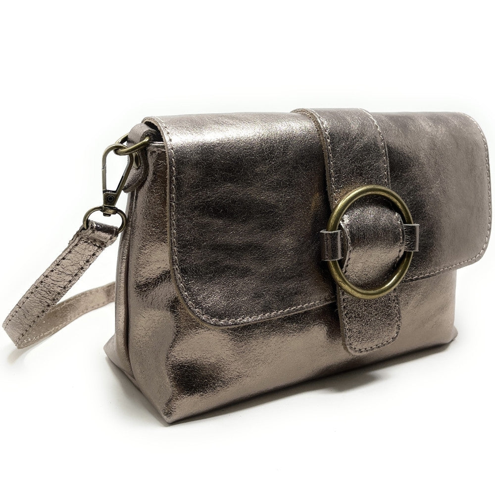 Mini sac en cuir irisé VERONE Champagne irisé