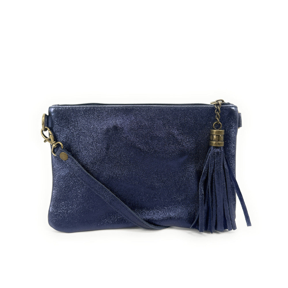 Sac pochette en cuir irisé MORGANE Nuit étoilée